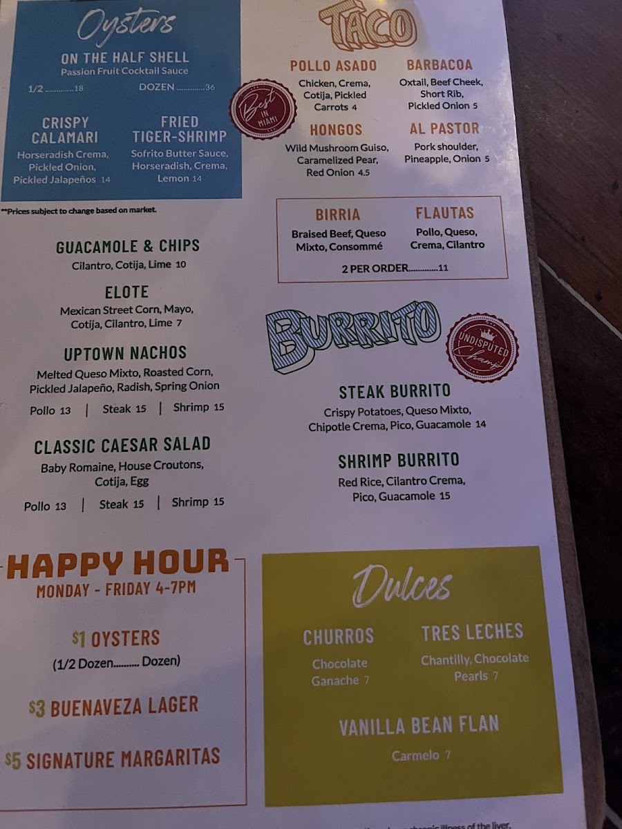 Uptown 66 Menu - Image 6
